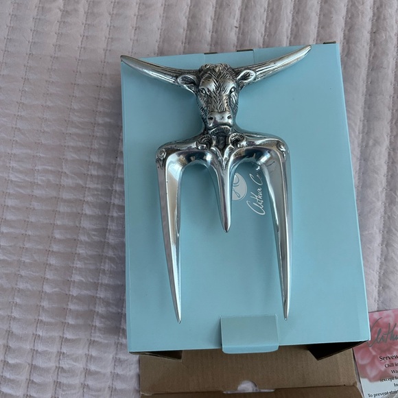 Arthur Court Steer Design Carving Fork - Picture 1 of 10